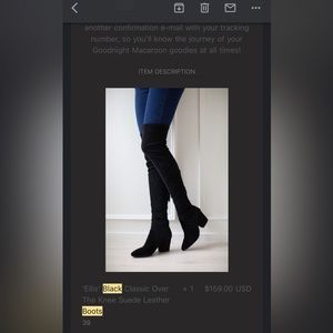 Ellis Classic Over The Knee Suede Leather Boots